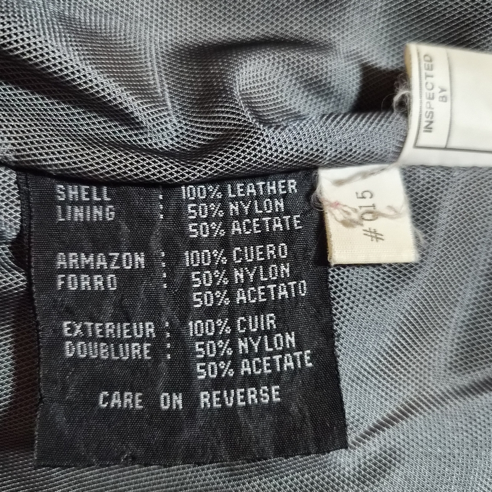 Kenneth Cole Reaction Genuine Black Leather Zip Jacket | Minimalist | Sleek - Picture 3 of 8